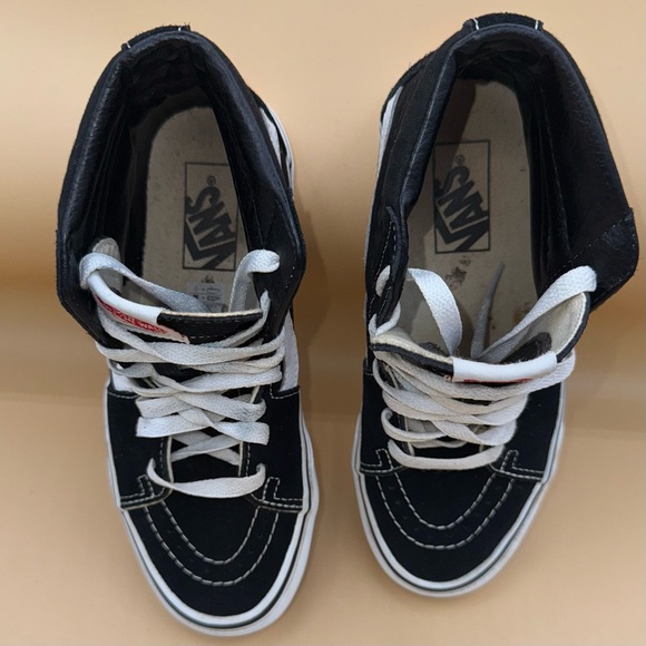 Vans Men's‎ Black and White Suede and Canvas High-Top Sneakers, Size 5, EUC - Picture 5 of 7